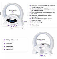 Lampara Veladora Q Parlante Cargador Inalámbrico Luces Rgb®