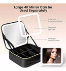 Maletín Valija De Maquillaje Cosméticos Con Espejo Luz Led®