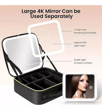 Maletín Valija De Maquillaje Cosméticos Con Espejo Luz Led®