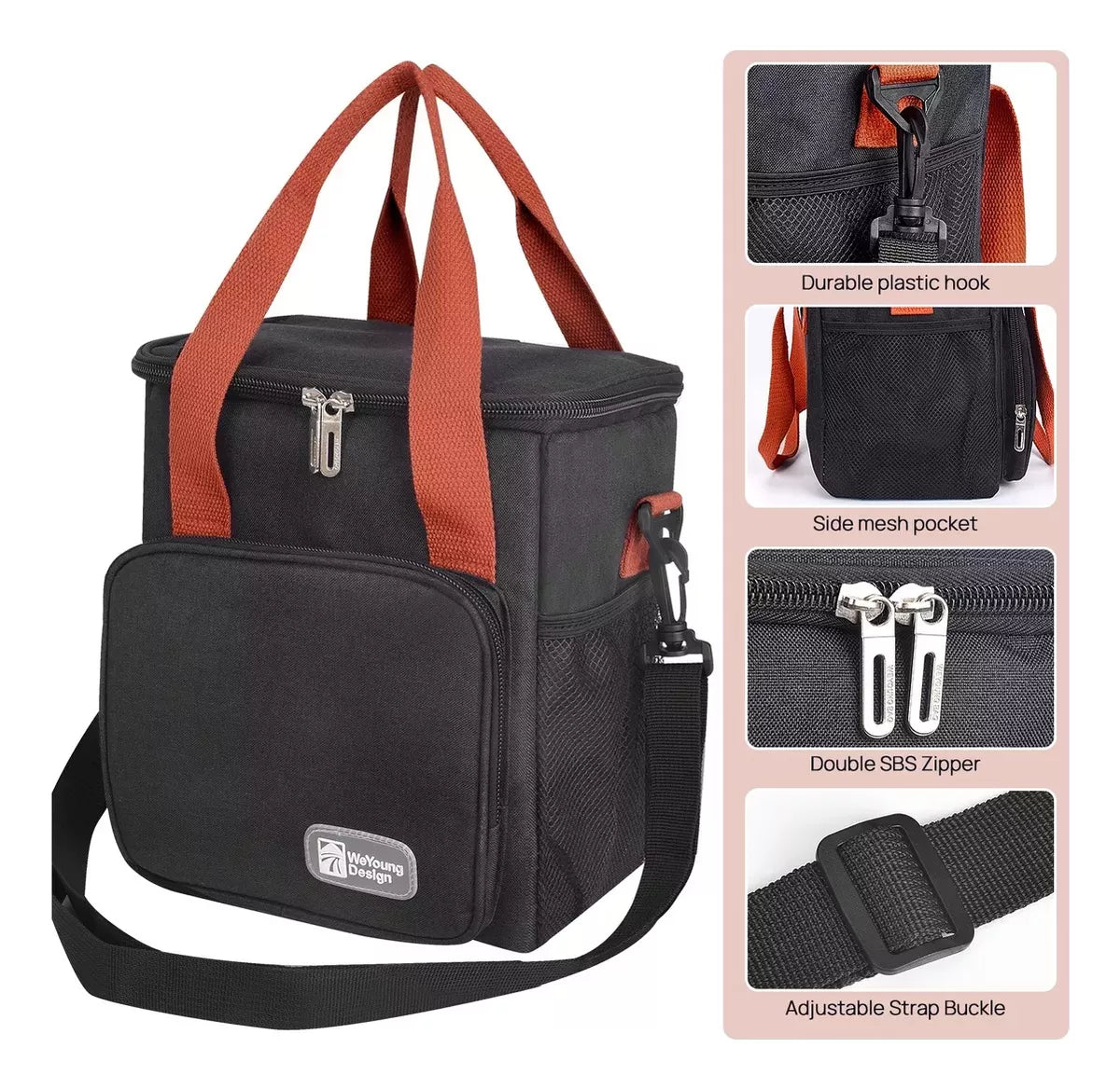Lonchera Térmica De Gran Capacidad Con Correas Para Hombro®