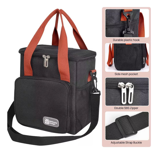 Lonchera Térmica De Gran Capacidad Con Correas Para Hombro®