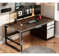 Escritorio Oficina Premium 3 Cajones Madera Y Metal®