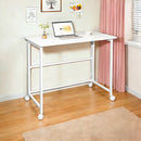 Escritorio Plegable Minimalista Metal/Mdf Práctico Blanco®
