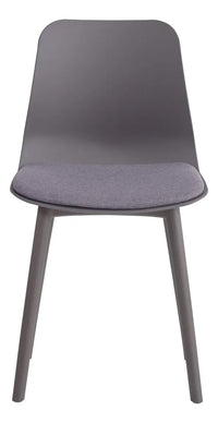 Silla Acolchonada De Polipropileno Grafito Mate Premium®