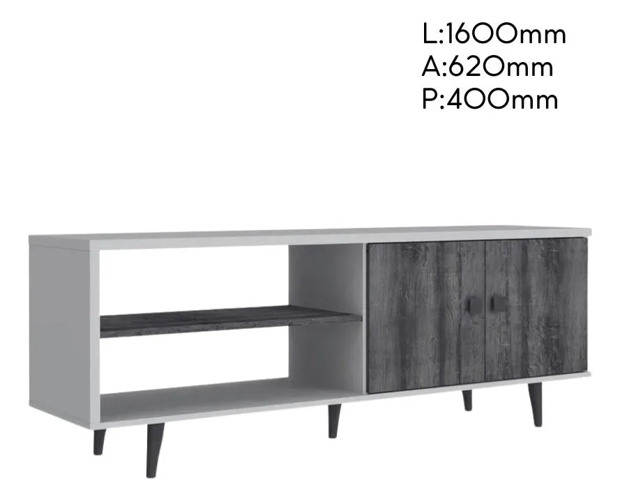 Rack para TV Living Estilo Retro Calidad Premium 2 Puertas®