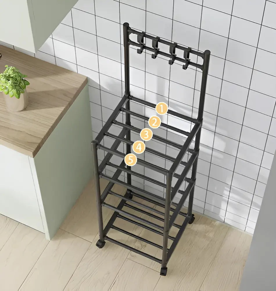 Organizador De Baño, Cocina 5 Niveles Con Ruedas 152cm®