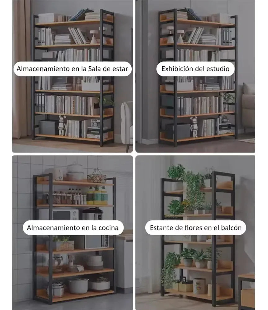 Estantería De Madera Reforzada Industrial Acero Y Madera®