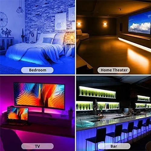 Cinta Tira Led Para Deco Usb Multicolorgb Control 5 Metros®