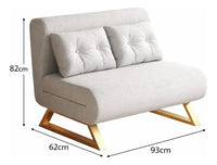 Sofá Cama Moderno Denso 3 En 1 Reclinable 2 Cuerpos Beige®