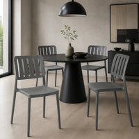Silla De Comedor Moderna De Polipropileno Gris Mate Premium®
