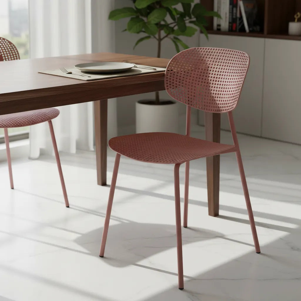 Silla De Comedor Terracota Mate Metal/polipropileno Premium®