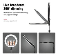 Aro De Luz Led Profesional 56cm+3 Soportes Celu+tripode2.1®