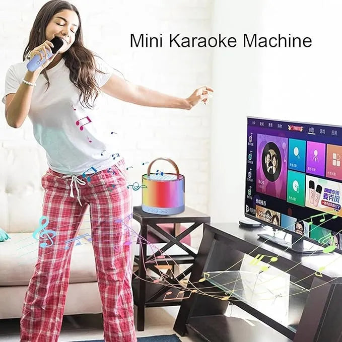 Mini Parlante Inalámbrico Luz Rgb Karaoke Con Micrófono Usb®