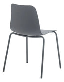 Silla De Comedor Gris Mate Metal Y Polipropileno Premium®