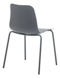 Silla De Comedor Gris Mate Metal Y Polipropileno Premium®