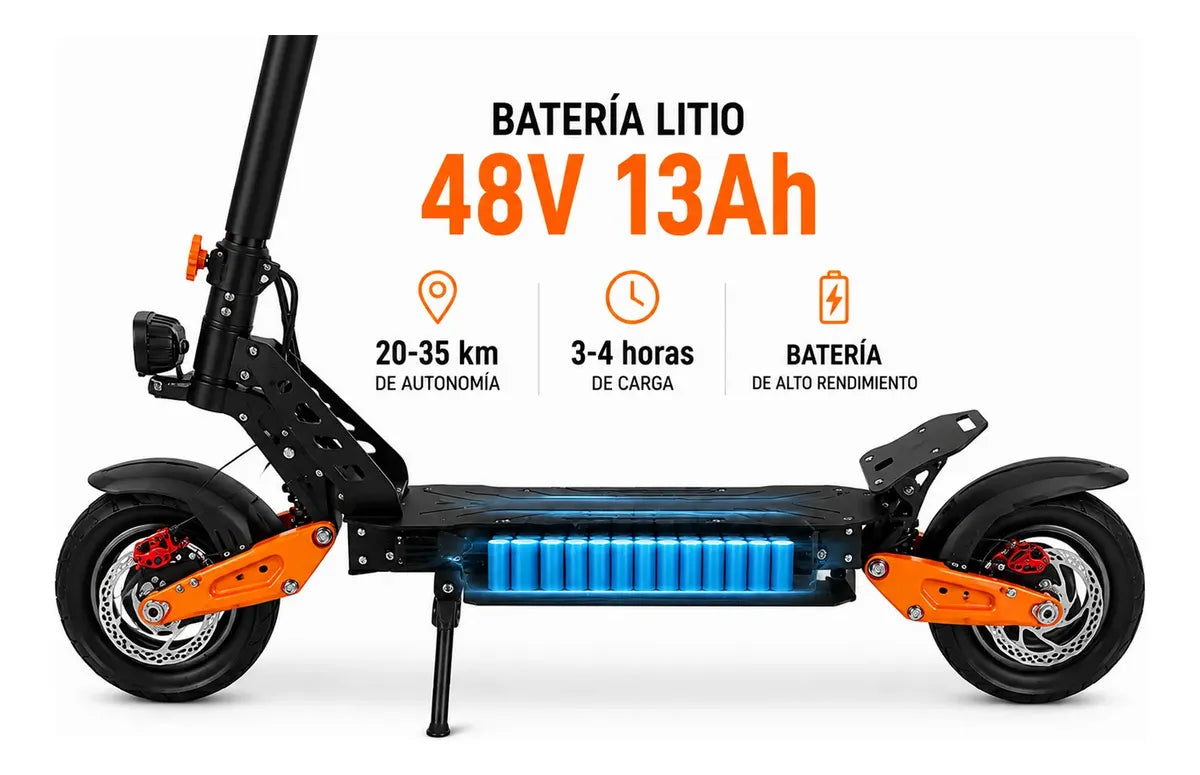 Monopatín Electrico Thunder Knex 1200w 48v 40km/h+bluetooth®