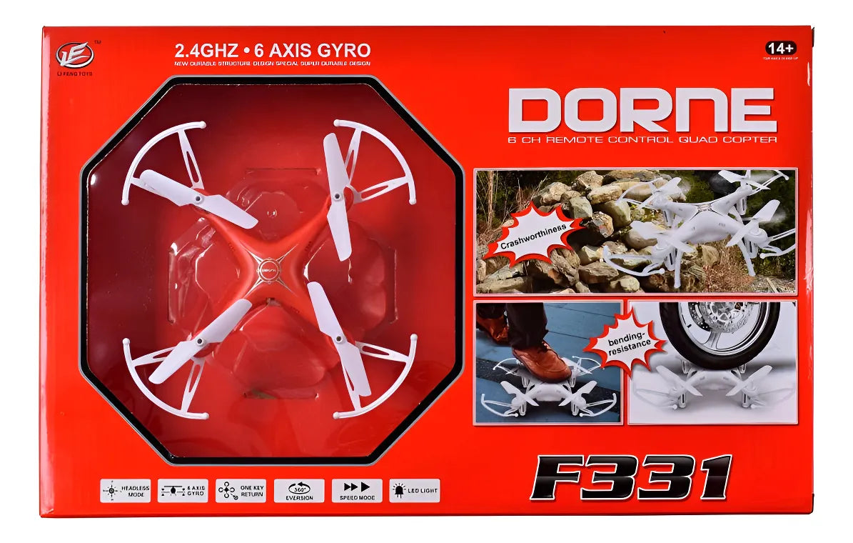 Mini Dron 360 Con Luz Led Con Control - Color Rojo®