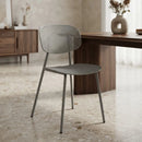 Silla De Comedor Gris Mate Metal/polipropileno Premium®