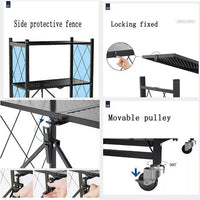 Repisa Organizador Metálica Plegable 5 Estantes Con Ruedas®