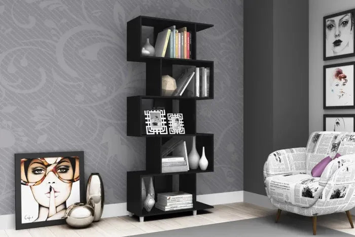 Biblioteca Geometrica Linea Retro 5 Estantes Premium Resist®