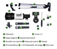 Telescopio Astronómico Procalidad 70/300mm Blanco Monocular®