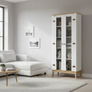 Armario Vitrina Cristalero 2 Puertas Living Estilo Colonial®