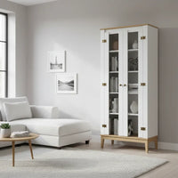 Armario Vitrina Cristalero 2 Puertas Living Estilo Colonial®