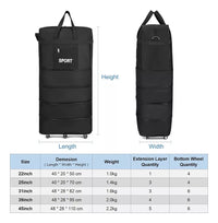 Bolso Viaje 4 Niveles Cierre, Asas Tela Impermeable 6 Rueda®