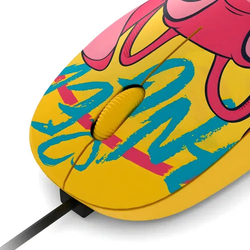 Mouse Infantil Stitch Xtech Disney Amarillo Usb 1200dpi®