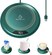 Base Calentadora Para Taza De Café, Te O Líquidos Usb 220v Color Verde®