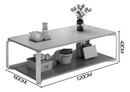 Mesa Ratona 2 Niveles Nórdica Rectangular Madera Y Acero®