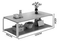 Mesa Ratona 2 Niveles Nórdica Rectangular Madera Y Acero®