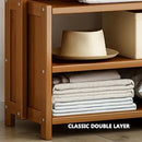 Perchero Madera Bambú Premium De Pie 7 Estantes 100x30x158c®