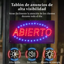 Anuncio Cartel Led Abierto 220v 48x25 Para Locales®