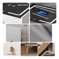 Mesa Moderna De Luz Noche Inteligente Led, Parlantes 50x40x60cm®