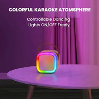 Mini Parlante Micrófono Inalámbrico Karaoke Led Bluetooth®
