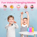 Parlante Portátil Mini X2 Micrófonos Rosa Luces Rgb Karaoke®