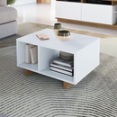 Mesa Ratona Central Living Linea Brasil Moderna Color Blanco®