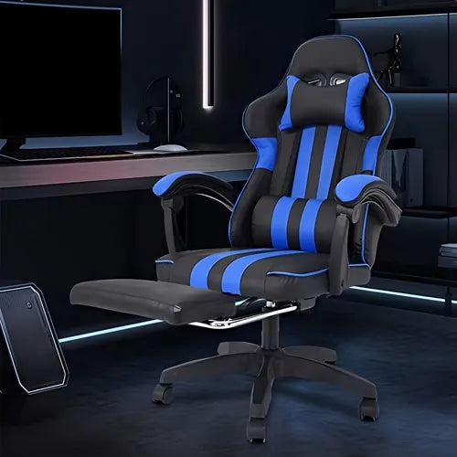 Silla Gamer Reclinable Reforzada Con Posa Pie Y Almohadones®