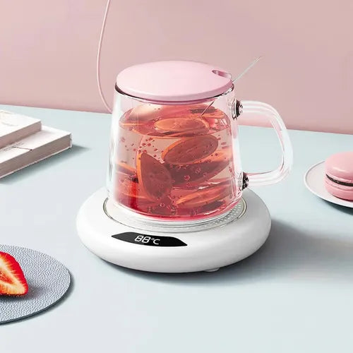 Base Calentadora Para Taza De Café, Te O Líquidos Usb 220v Color Blanco®