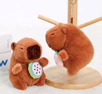 Peluche Capibara Frutas Kiwi Llavero Marron 12cm®