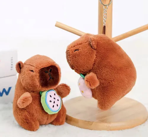 Peluche Capibara Frutas Kiwi Llavero Marron 12cm®
