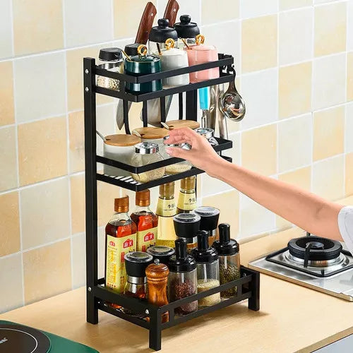 Organizador De Cocina Mesada 3 Niveles Metal Industrial®