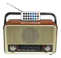Radio Portátil Retro Am Fm Bluetooth Batería Madera Vintage®
