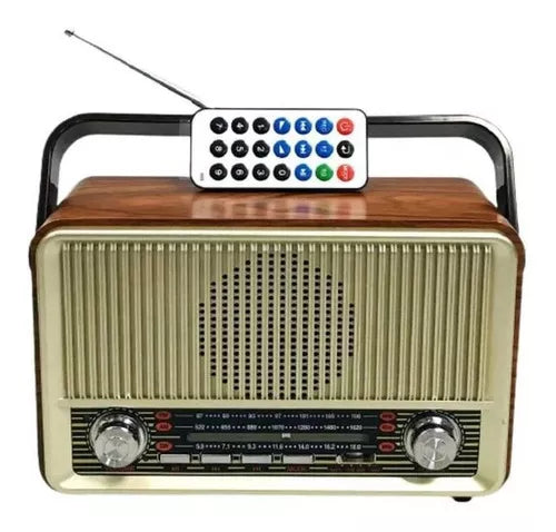 Radio Portátil Retro Am Fm Bluetooth Batería Madera Vintage®