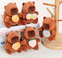 Peluche Capibara Frutas Kiwi Llavero Marron 12cm®