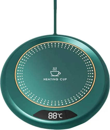 Base Calentadora Para Taza De Café, Te O Líquidos Usb 220v Color Verde®