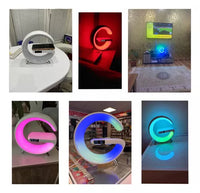 Lámpara De Mesa Rgb Cargador Parlante Inalámbrico Bluetooth®