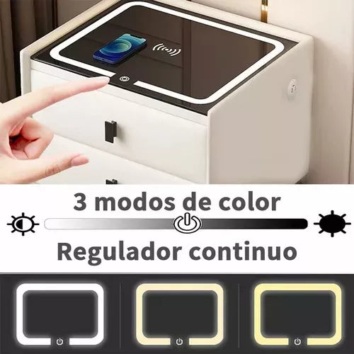 Mesa Moderna De Luz Noche Inteligente Led, Parlantes 50x40x60cm®