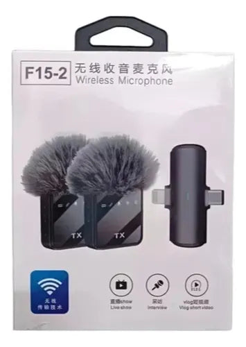Micrófono Inalámbrico Dual F15-2 Para iPhone Y Android®